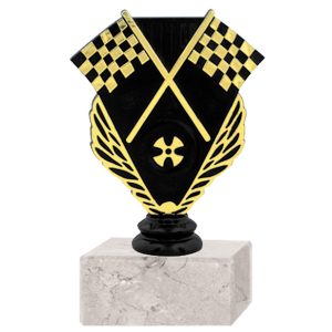 Trofeo plástico Banderas a Cuadros RP-8180