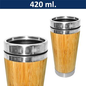 Mug Térmico Bamboo Acero Inoxidable M2