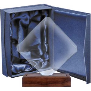 Galvano Cristal con Base de Madera BLAS 52