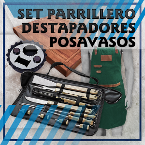 Set Parrillero - Destapadores - Posavasos