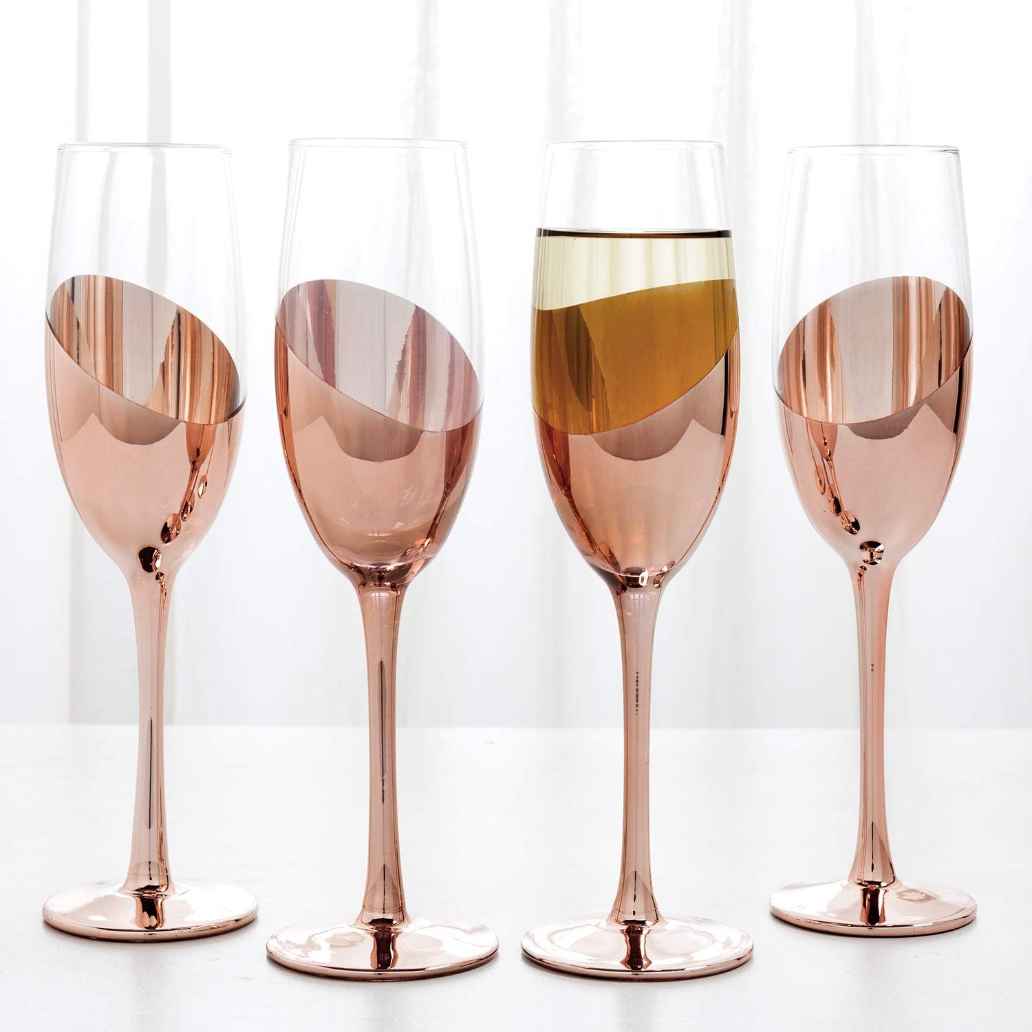 Set de 4 Copas Champagne Encobrizadas M85 - Imagen 9