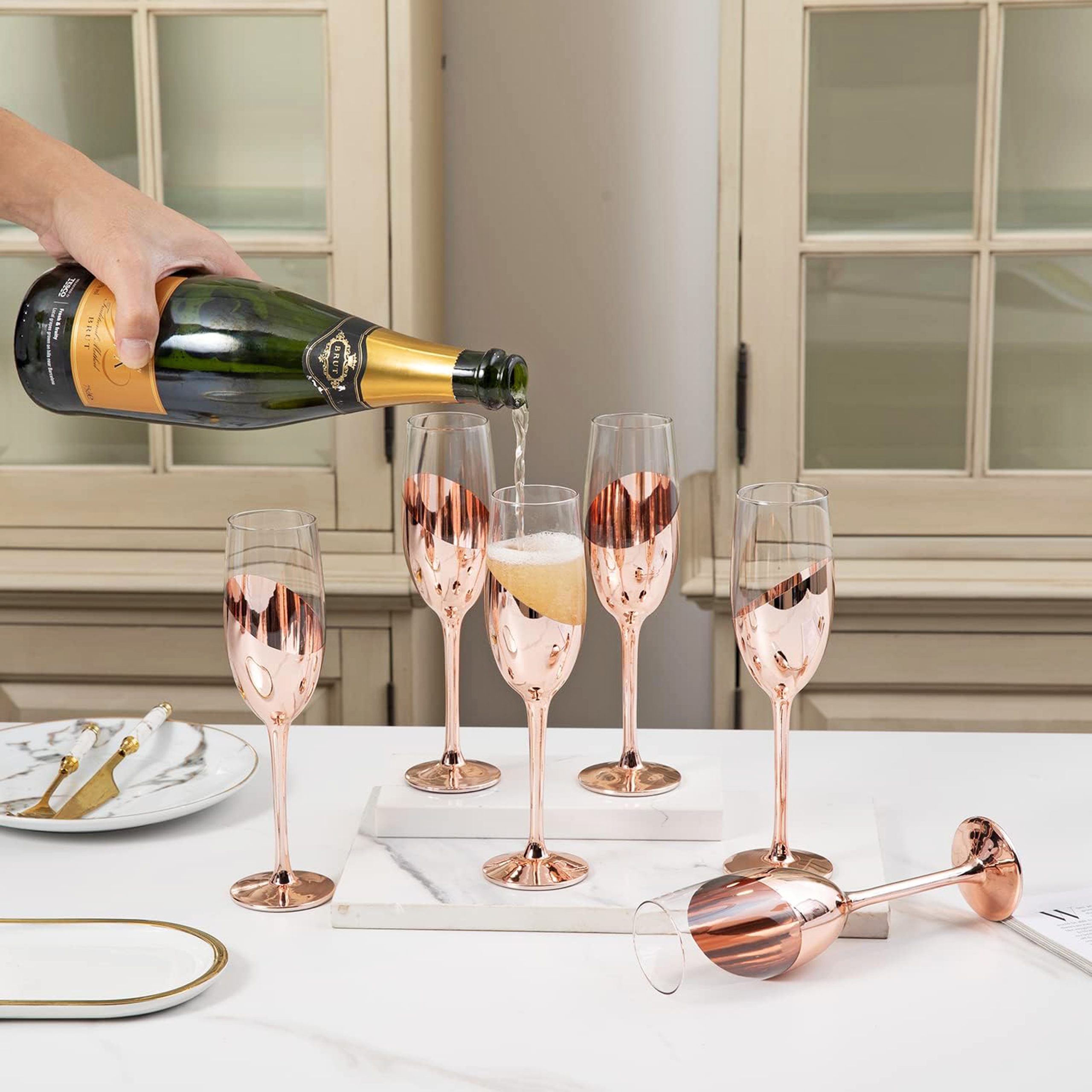 Set de 4 Copas Champagne Encobrizadas M85 - Imagen 7