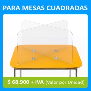Acrílico Para Mesa Cuadrada