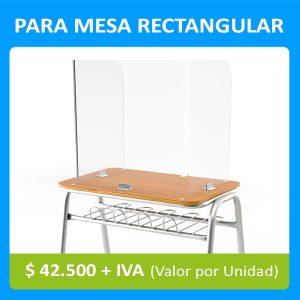 Acrílico Para Mesa Rectangular