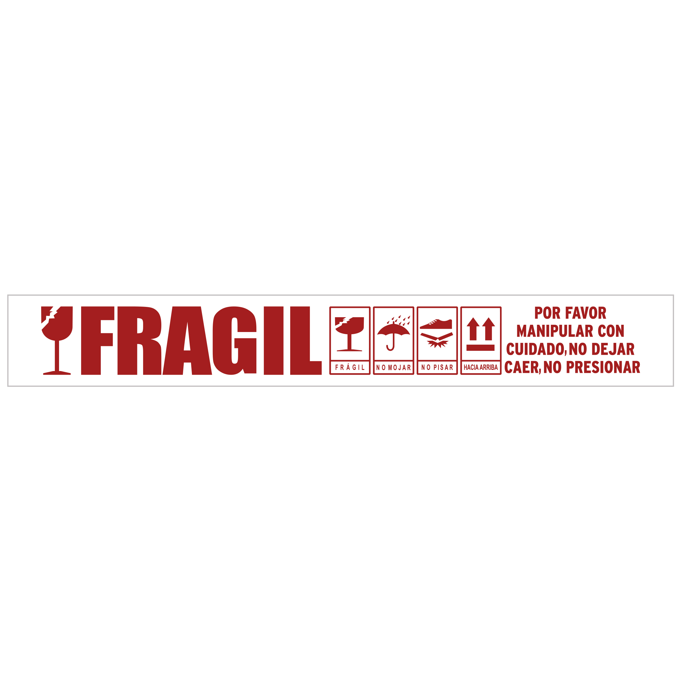 Cinta de Embalaje FRAGIL (52 micrones) HU30 - Imagen 2