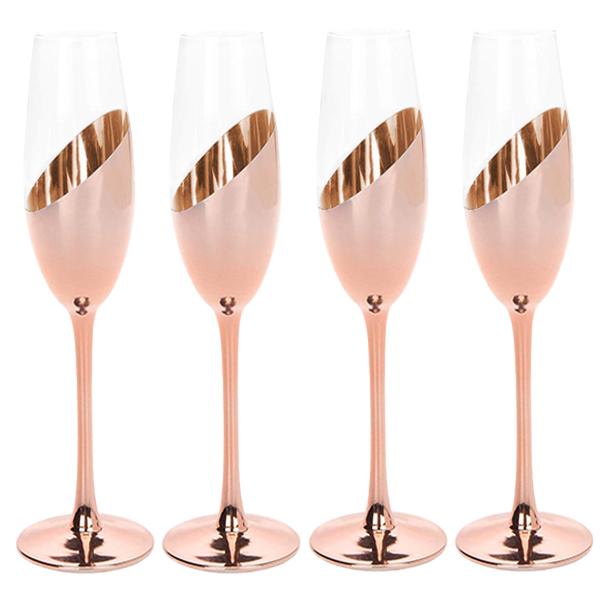 Set de 4 Copas Champagne Encobrizadas M85 - Imagen 4