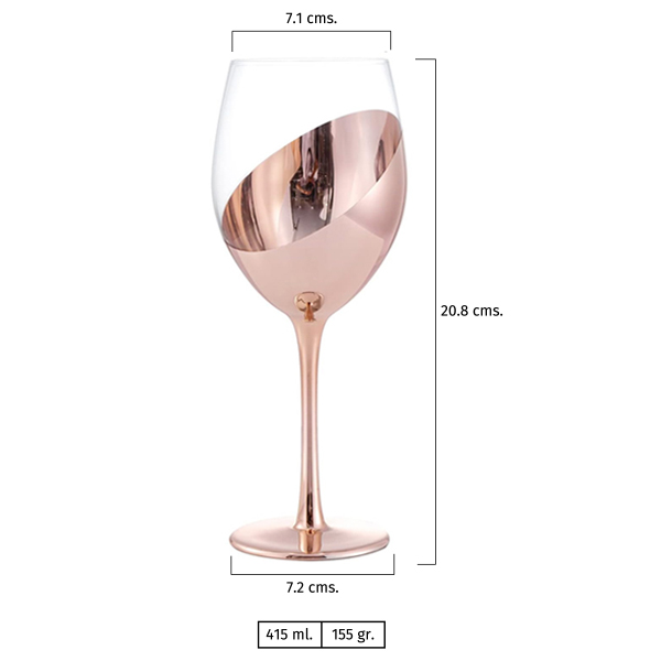 Set de 4 Copas de Vino Encobrizadas M87 - Imagen 4