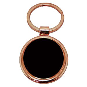 Llavero Redondo Encobrizado Negro K61
