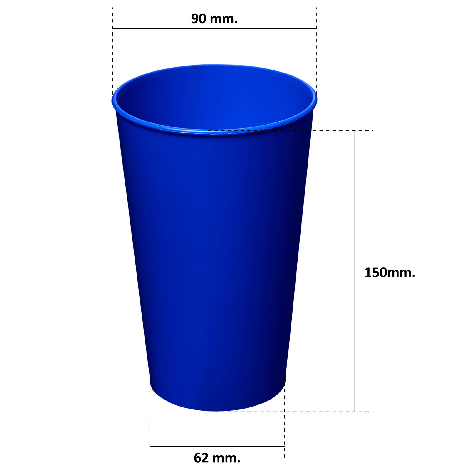 Vaso Plástico Reutilizable Liso M151 - Imagen 2